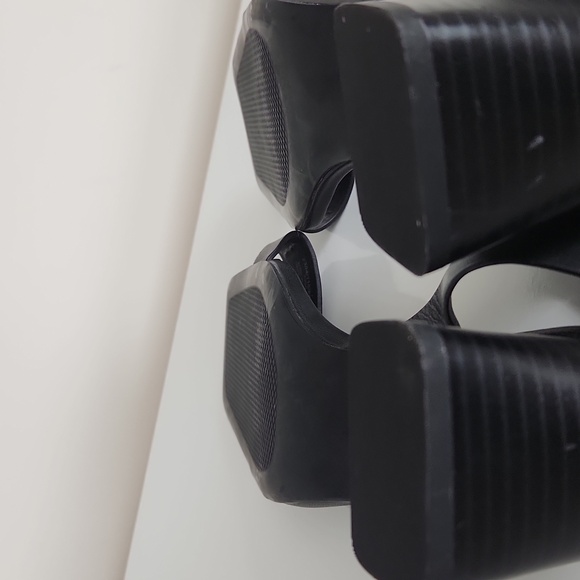 Zara Block Heel Slingback Leather Sandals - Picture 10 of 12